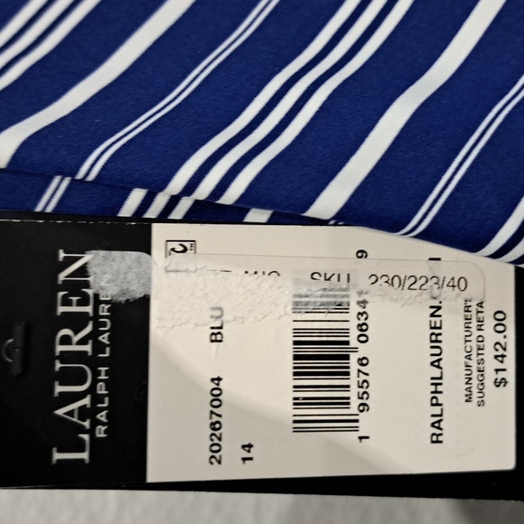 Ralph Lauren Striped One Shoulder One-Piece Swimsuit - Picture 8 of 9